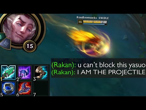 Rakan but he builds full AP so he can become a living Veigar Ultimate