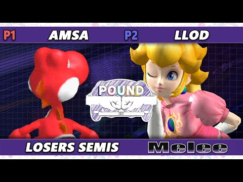 Pound 2022 Losers Semis - lloD (Peach) Vs. aMSa (Yoshi) SSBM Smash Melee Tournament