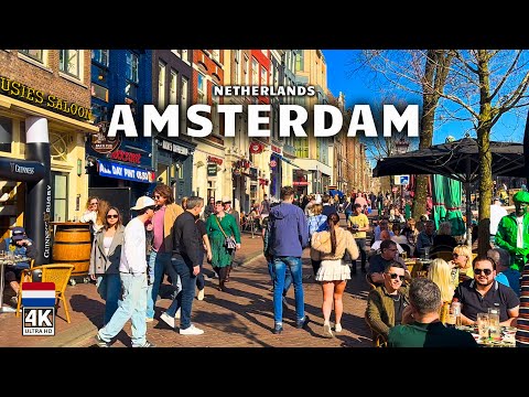 Amsterdam 4K Walking Tour 🇳🇱 | Canals, Dutch Bikes & Local Vibes in the Netherlands