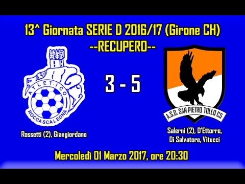 ATLETICO ROCCASCALEGNA 3 - 5 SAN PIETRO TOLLO (Recupero 13^ Giornata)