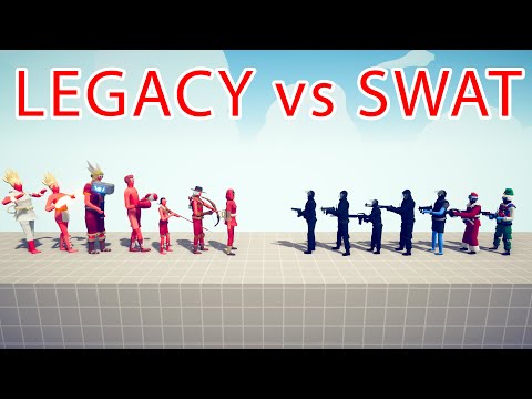 LEGACY Team vs SWAT Team - Totally Accurate Battle Simulator TABS