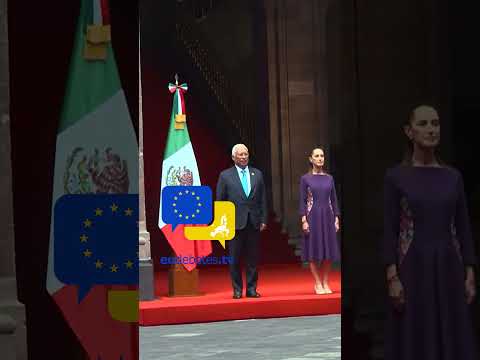 Video Thumbnail: 🇪🇺🇲🇽 EU Anthem Welcomes Leaders at Mexico’s National Palace as Historic Summit Opens