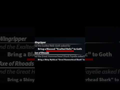 Blessed Exalted Relic...  #roblox #fisch