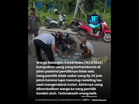 UANG 25 JUTA BERSERAKAN DI JALAN DIPUNGUT WARGA 