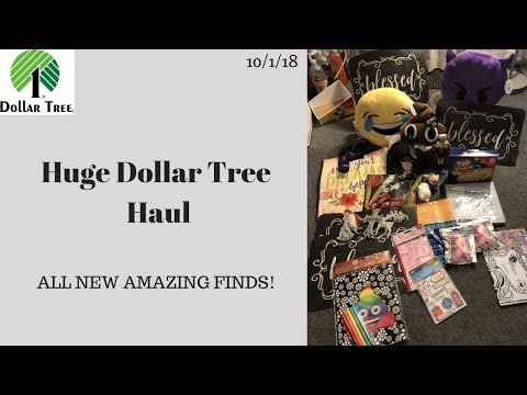 Huge Dollar Tree 🌳 Haul 10/1/18~All NEW Items~Christmas, Decor, Bath Bombs, Emoji and More ❤️❤️ Video
