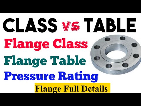 Flange Class Explained | Flange Table vs Flange Class | Flange Class 150 vs Class 300