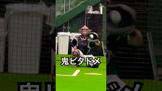 草野球全国優勝バッテリー豪速球とビタドメ #shorts