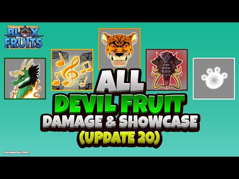 All Devil Fruit Damage and Showcase (600 Mastery) - Update 20 Blox Fruits
