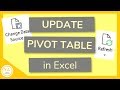 How To Update Pivot Table When Source Data Changes In Excel Tutorial