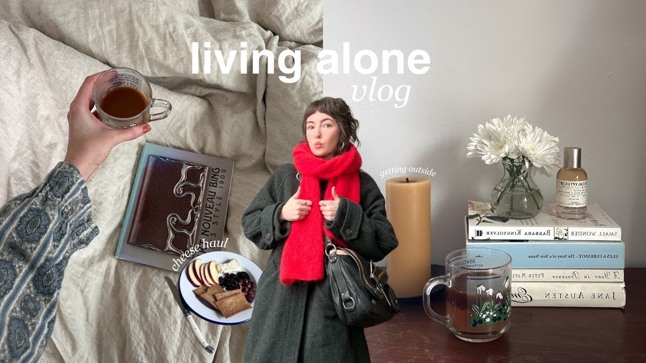 living alone vlog: cheese shopping, coffee shops and knitting