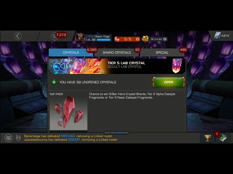 50x Tier 5 Occult Lab Crystals - MCOC Crystal Opening