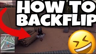 How to do a BACKFLIP!! (Watch dogs 2)