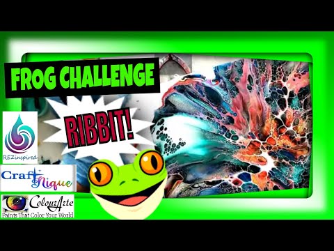 115. WHAT TO DO WHEN YOUR QUARANTINED ART ~ ACRYLIC POUR PAINTING / FROG CHALLENGE