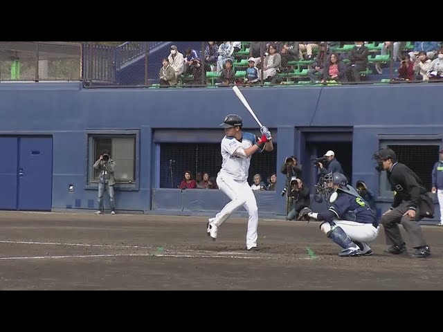 【ファーム】野手に転向したファイターズ・白村がヒットを放つ‼ 2019/3/19 F-S(ファーム)