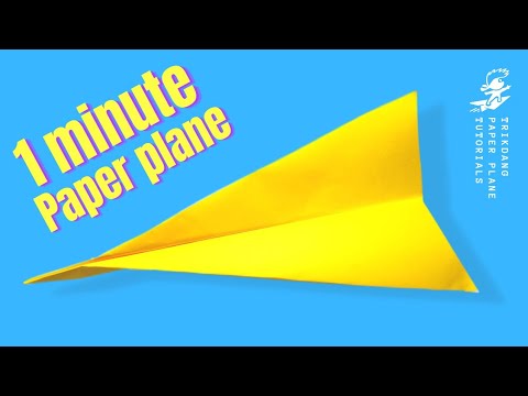 1 MINUTE PAPER AIRPLANE - How to make an Easy paper airplane that flies | Classic Arrow
