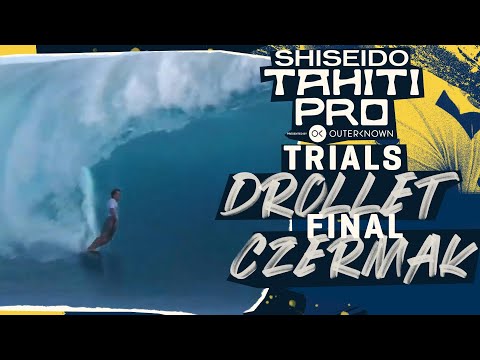 Matahi Drollet vs Eimeo Czermak FINAL HEAT REPLAY of SHISEIDO Tahiti Pro pres by Outerknown Trials