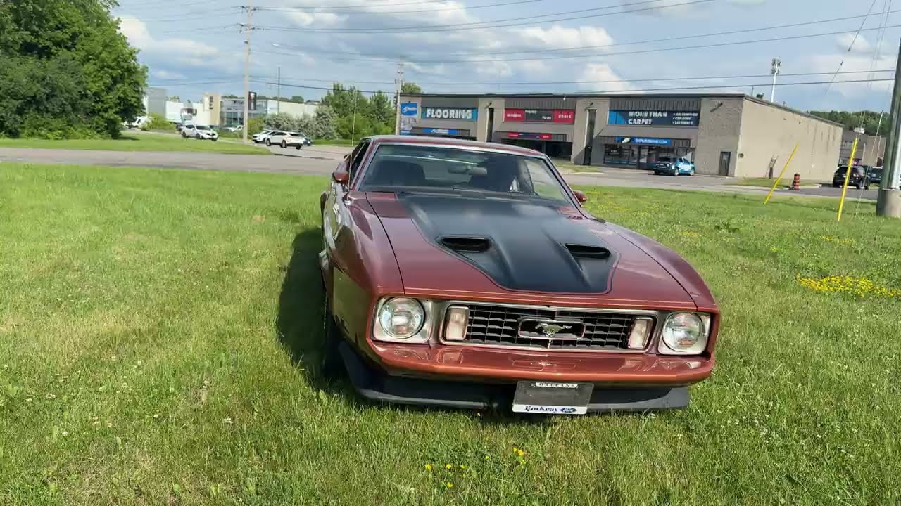 **SOLD on the CCC Buy-It-Now Lot** 1973 Ford Mustang SportsRoof Tribute Mach 1 4-Speed Manual, Ontario Safetied