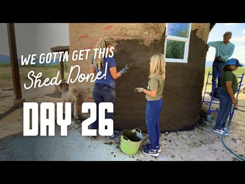 Get This Shed Done - Day 26 - Completing the exterior scratch coat (again)