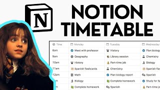 Build a Schedule in Notion with Me! (Step-by-step Tutorial)