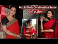 Actress In Red Black Saree Il Red Black Saree Collections II