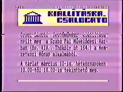 Окончание новостей спорта, телетекст, диктор и конец эфира (MTV1 Венгрия,05.03.1989)