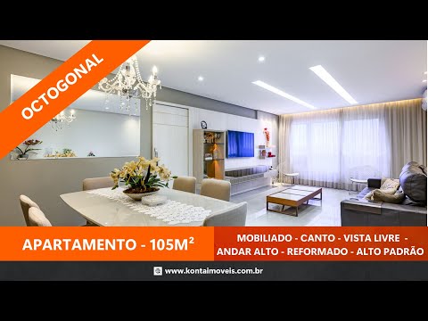 Apartamento Reformado de 3 quartos (1 Suíte) MOBILIADO - AOS 6, Octogonal - 105m2