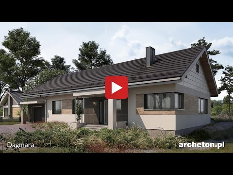 Projekt domu Dagmara - archeton pl - parterowy 153,3 m2
