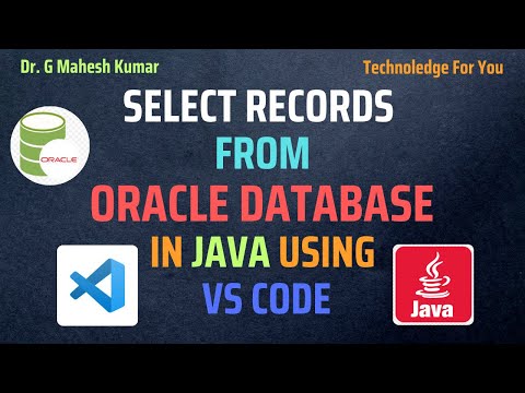 Select Records From Oracle Database In Java Using Vs Code