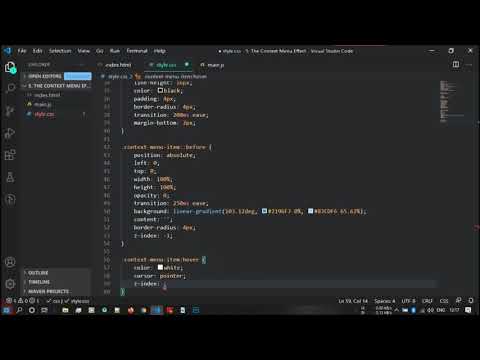 The Context Menu Effect Css Js Tutorial