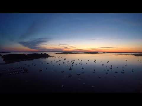 Sunset over Monument Beach, Bourne MA