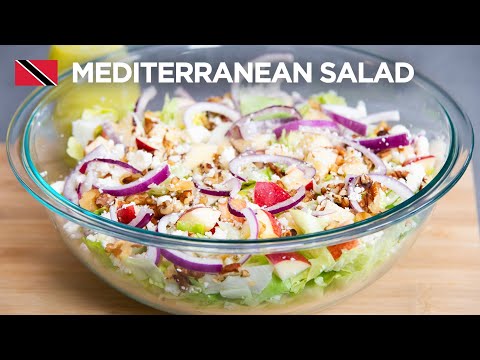 Mediterranean-Inspired Salad with Avocado Dressing Recipe by Chef Shaun πΉπΉ Foodie Nation
