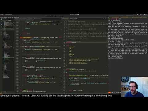 CoreRAD: building out and testing upstream router monitoring: Go, networking, IPv6 (May 31, 2020)