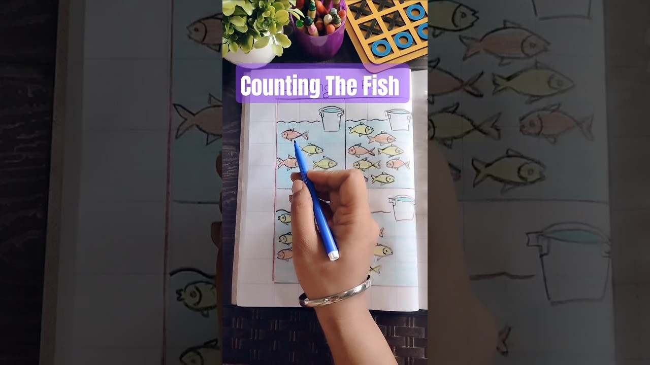 Counting the Fish (worksheet)🌈#education #trending #youtubeshorts #shorts #explore