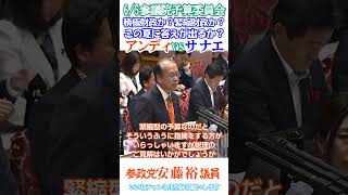 6/5答えはこの夏❓積極財政か❓緊縮財政か❓参政党安藤裕議員VS高市早苗総理🫡保守政党は団結しよう👍6/5参議院予算委員会抜き字幕入り