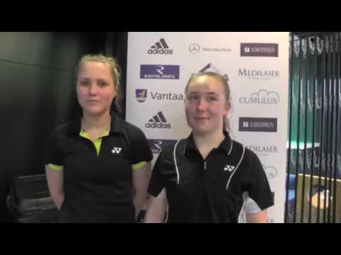 Finnish Open 2015 - Haastattelussa Inalotta Suutarinen ja Pihla Lindberg