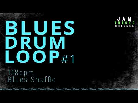 Blues Drum Loop #1 -  Shuffle 118bpm  -  JamTracksChannel -