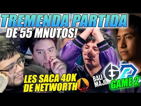 😲LES SACA 40K DE NETWORTH!😲 SKERES ANALIZAN 2 JUEGO ENTRE EG vs AZURE RAY DE 55 MIN! #dota2
