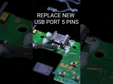how to replace micro usb port 5 pins no hot air solder