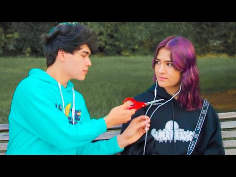 Cutting Peoples Earphones, Then Giving Them AirPods