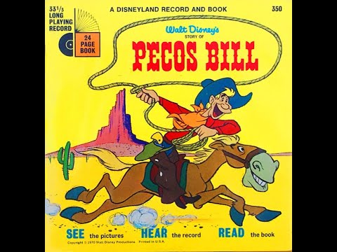 Pecos Bill 1970 Disney Record & Book