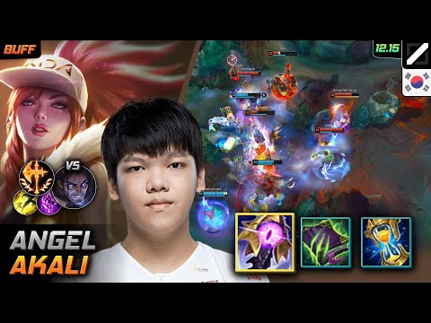 Angel Mid Akali Riftmaker Conqueror - Angel Akali Match Highlight - LOL KR 12.15