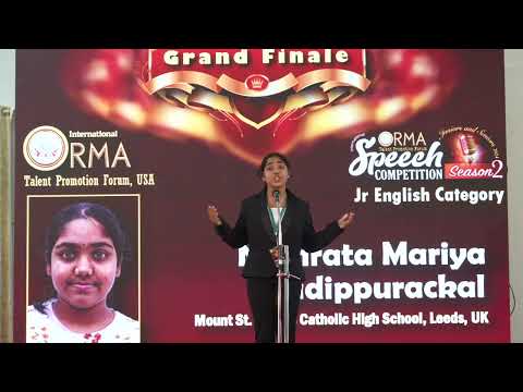 Season 2 Finale Jr Eng 2nd Prize  Speech - Namrata Mariya