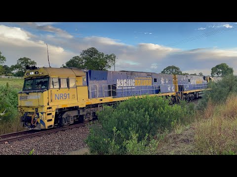 Pacific National NR91, NR50, NR37 & NR4 with 6MB4 at Oakhampton - 20/4/24