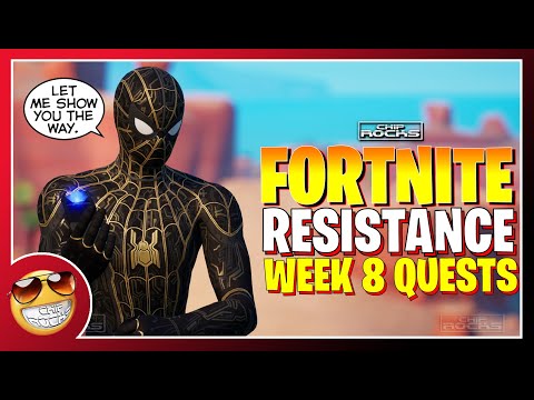 🗺️COMPLETE RESISTANCE WEEK 8 QUESTS GUIDE💳FORTNITE