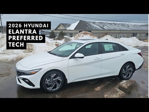 2026 Hyundai ELANTRA Preferred + TECH Package: The Ultimate Value Sedan in Atlas White!