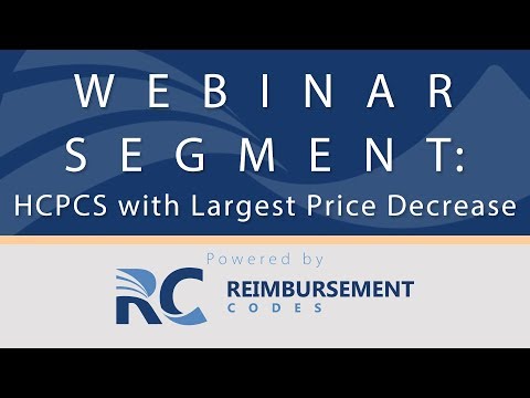 RJ Health - Top 10 HCPCS with Largest Price Decrease 2014-2018 - Webinar Segment