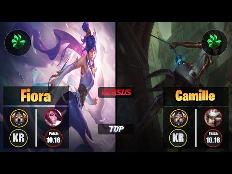 Challenger FIORA [Grasp of the Undying] (Top) VS  CAMILLE - Challenger KR Patch 10.16