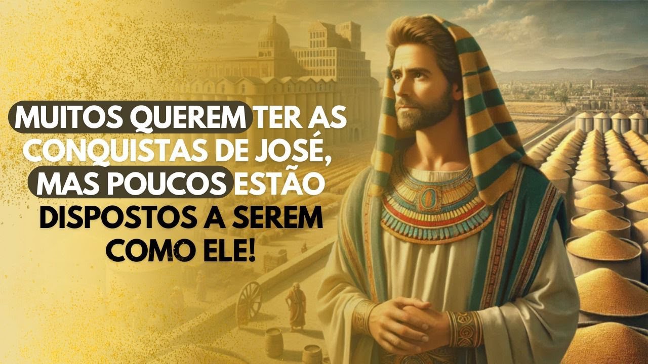 MUITOS QUEREM TER AS CONQUISTAS DE JOSÉ, MAS POUCOS ESTÃO DISPOSTOS A SEREM COMO ELE!