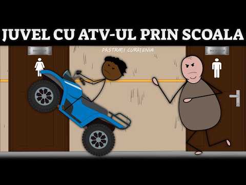 LA ȘCOALĂ: Juvel Cu ATV-UL Prin Școală (II)