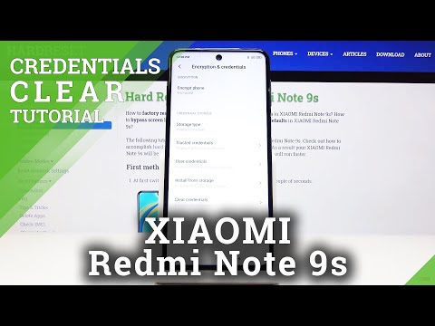 How to Clear Credentials in XIAOMI Redmi Note 9s – Delete Certificates